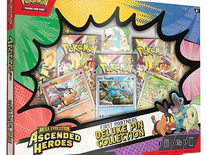 Cartas Pokémon TCG Mega Evolution – Ascended Heroes First Partners Deluxe Pin Collection Español LatAm 