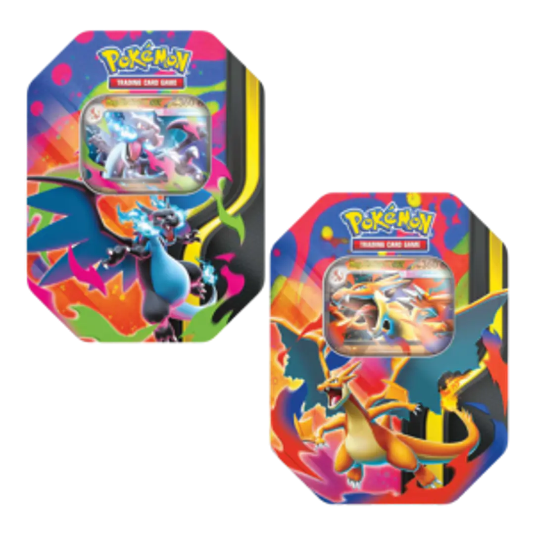 Pokémon TCG: Mega Charizard X o Y Tin Español | Cartas Pokémon Chile  2