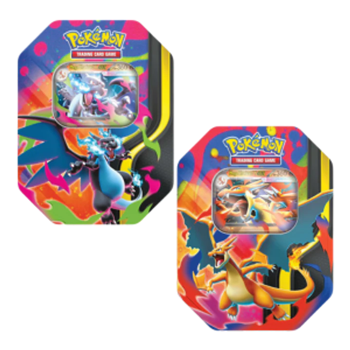 Pokémon TCG: Mega Charizard X o Y Tin Español | Cartas Pokémon Chile  2