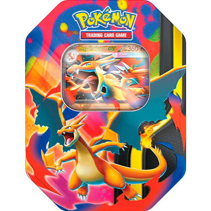 Pokémon TCG: Mega Charizard X o Y Tin Español | Cartas Pokémon Chile  3