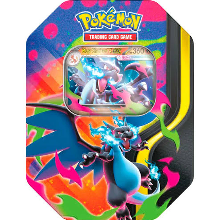 Pokémon TCG: Mega Charizard X o Y Tin Español | Cartas Pokémon Chile  4