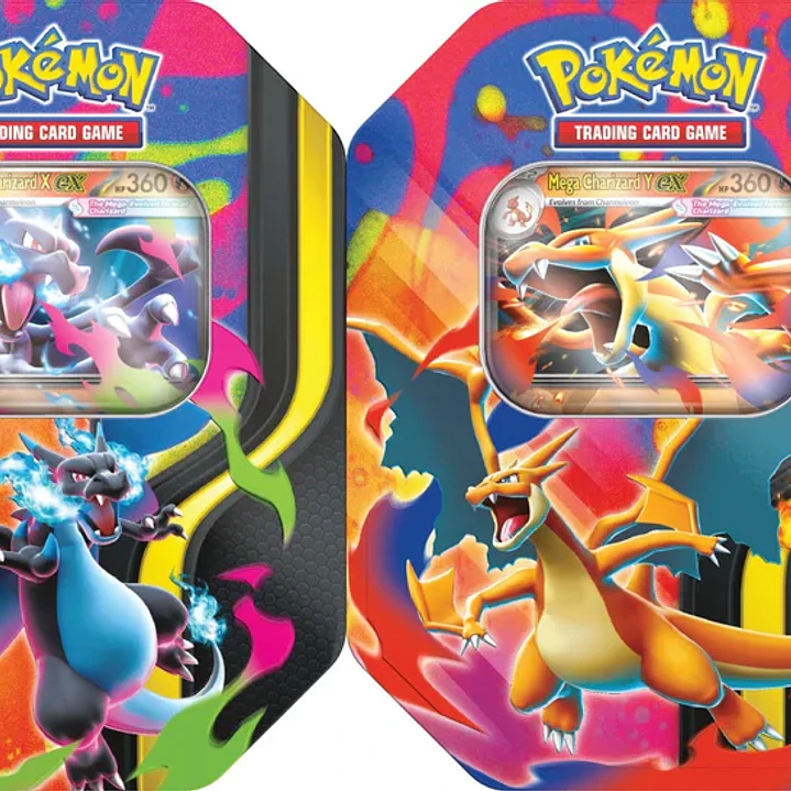 Pokémon TCG: Mega Charizard X o Y Tin Español | Cartas Pokémon Chile  5
