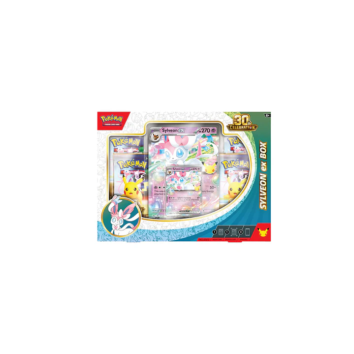 Pokémon TCG 30th Celebration Pokémon ex Box Pack 6 unidades Sylveon ex y Greninja ex | Cartas Pokémon Originales Chile PRE VENTA 3