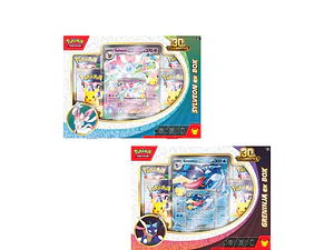 Pokémon TCG 30th Celebration Pokémon ex Box Pack 6 unidades Sylveon ex y Greninja ex | Cartas Pokémon Originales Chile PRE VENTA