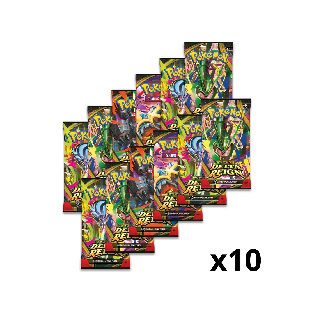 Pokémon TCG Mega Evolution – Delta Reign Booster Pack de 10 Sobres | Cartas Pokémon Originales Chile – PRE VENTA 1