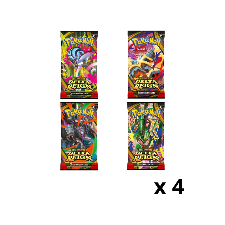 Pokémon TCG Mega Evolution – Delta Reign Booster Pack de 4 Sobres | Cartas Pokémon Originales Chile – PRE VENTA 1