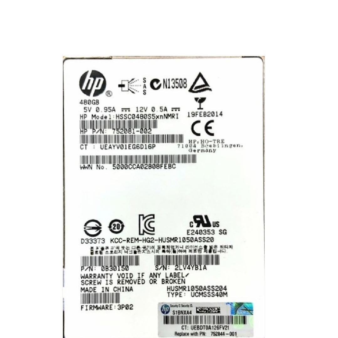 HP 480GB SSD SAS 1