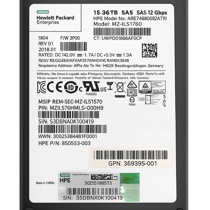 HP Enterprise 15.36TB SSD SAS 1