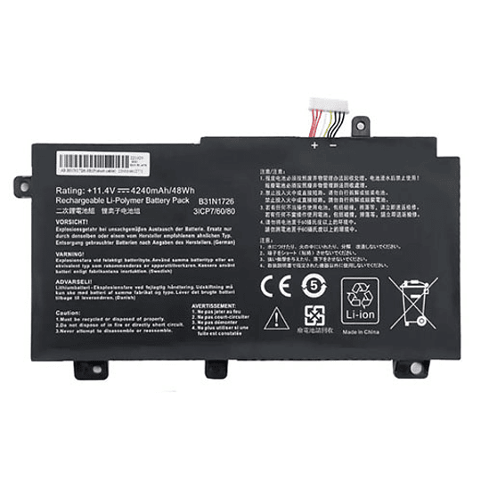 Batería Asus TUF FX504 B31N1726 INSTALADA