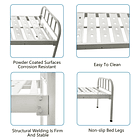 Escadote escada de aço inoxidável multiuso para lavagem 5