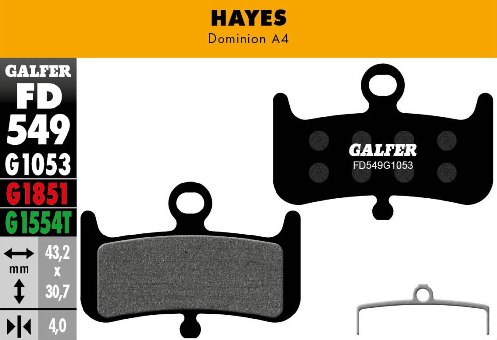 Pastillas Galfer para Hayes Dominion 