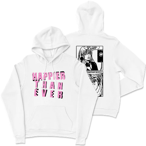 Billie Eilish · Happier Than Ever Comic Hoodie