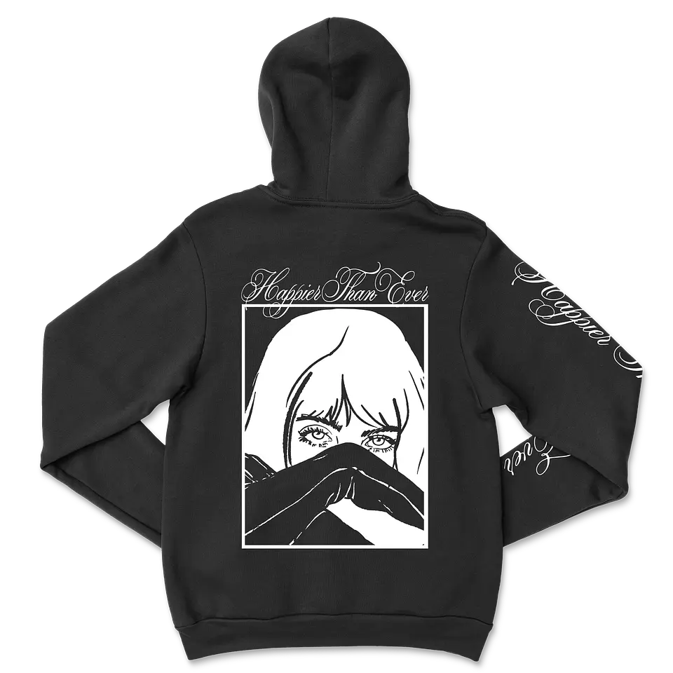 Billie Eilish · Happier Than Ever Face Hoodie 3