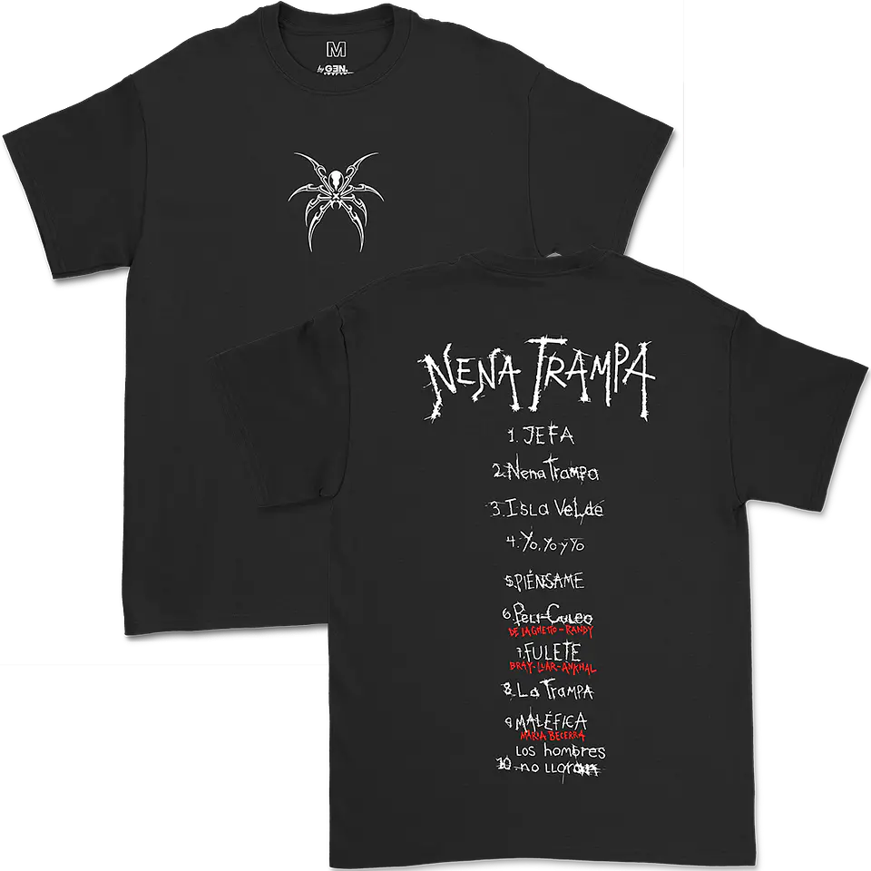 Cazzu · Nena Trampa Track List Polera 1