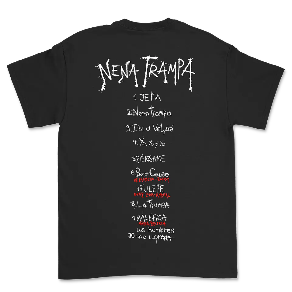 Cazzu · Nena Trampa Track List Polera 2