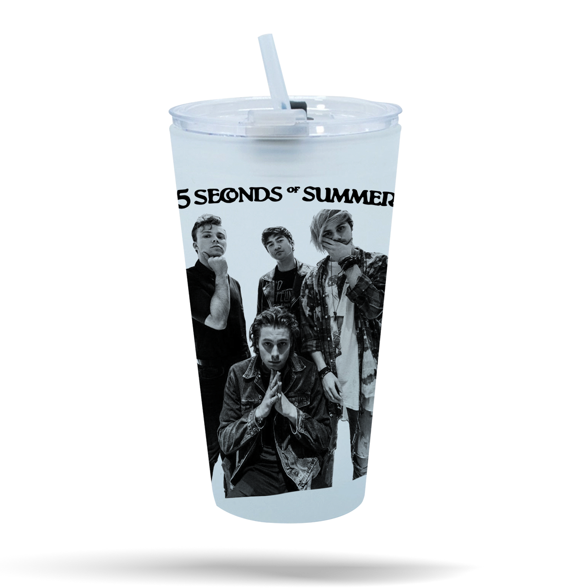5 Seconds of Summer · 5SOS B&W Vaso Vidrio Empavonado