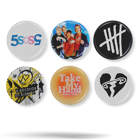 5 Seconds of Summer · Set 01 de 6 Chapitas