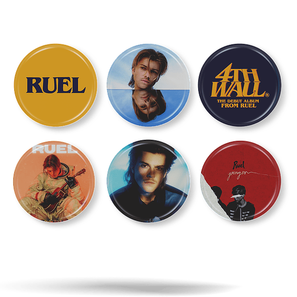 Ruel · Set 01 de 6 Chapitas 1