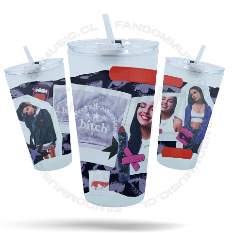 Olivia Rodrigo · Collage Vaso Vidrio Empavonado