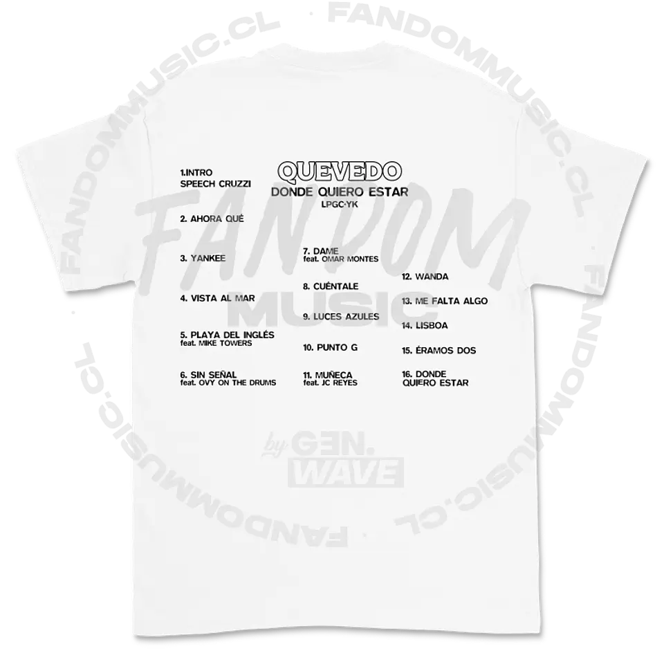Quevedo · Setlist Polera 6