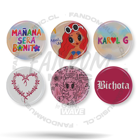 Karol G · Set 02 de 6 Chapitas