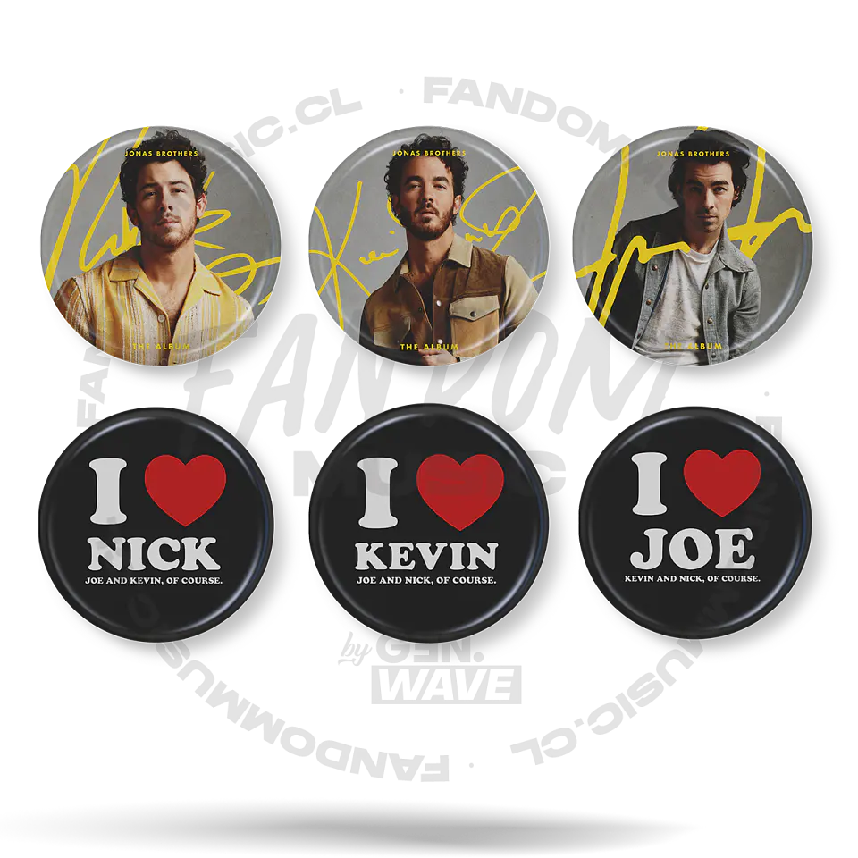 Jonas Brothers · Set 01 de 6 Chapitas 1