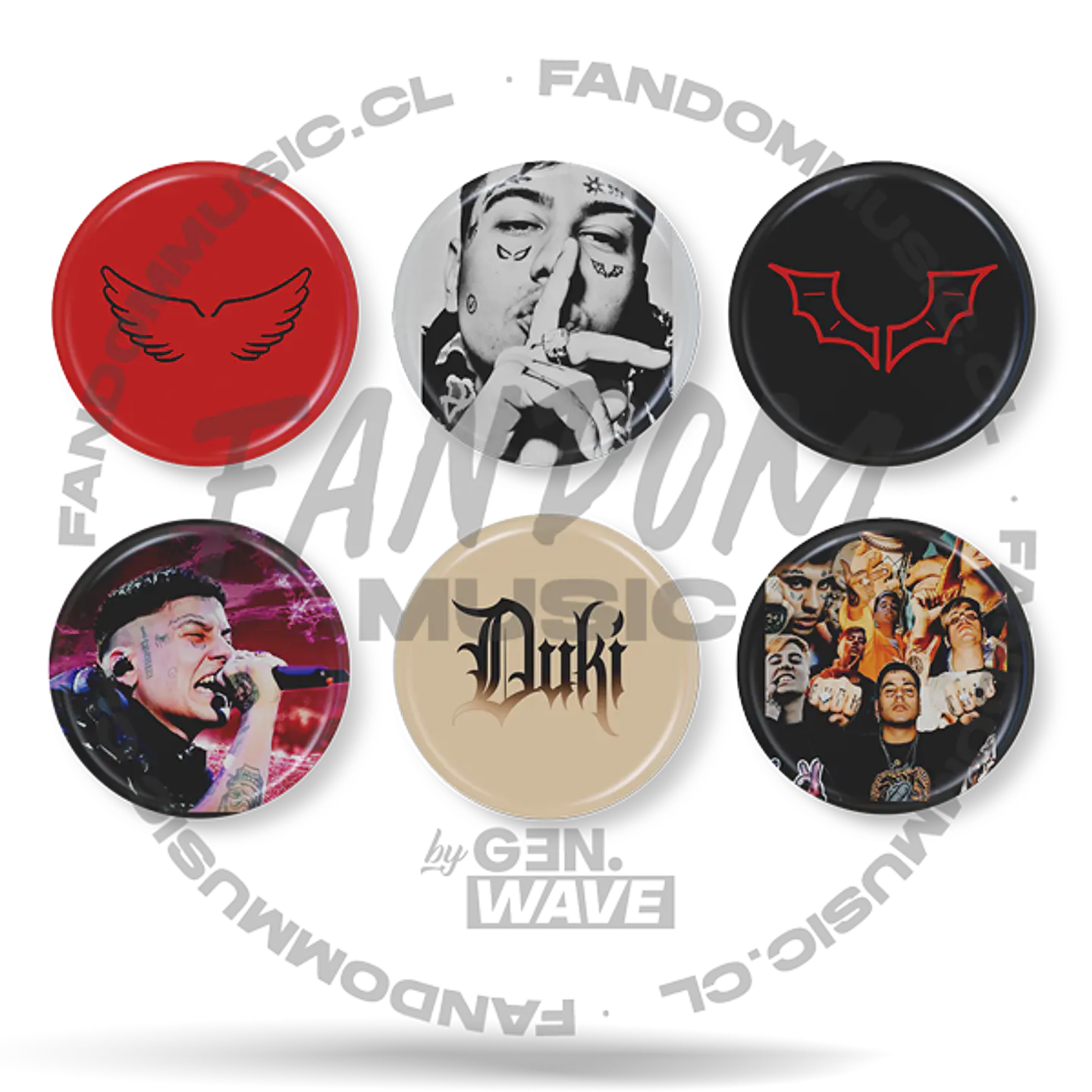 Duki · Set 01 de 6 Chapitas 1