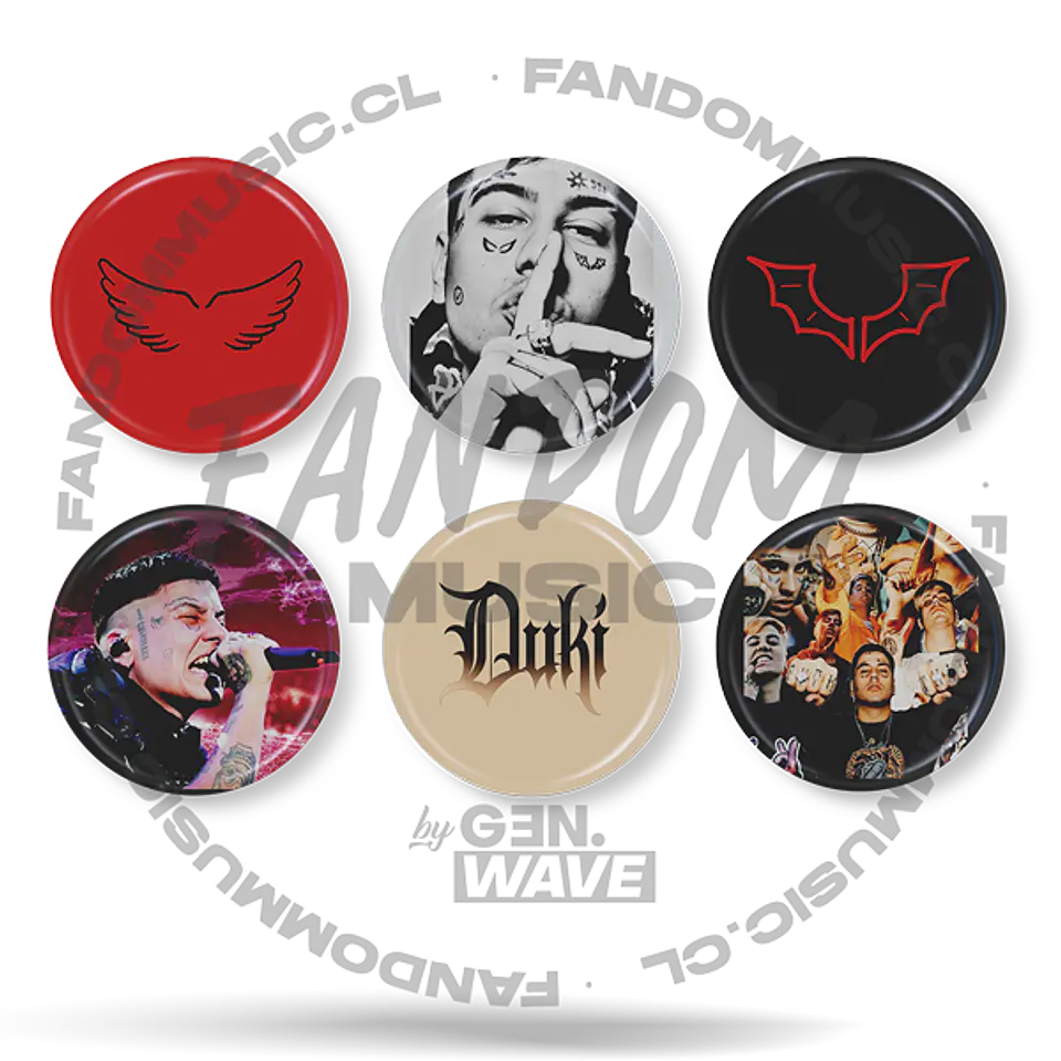 Duki · Set 01 de 6 Chapitas 1
