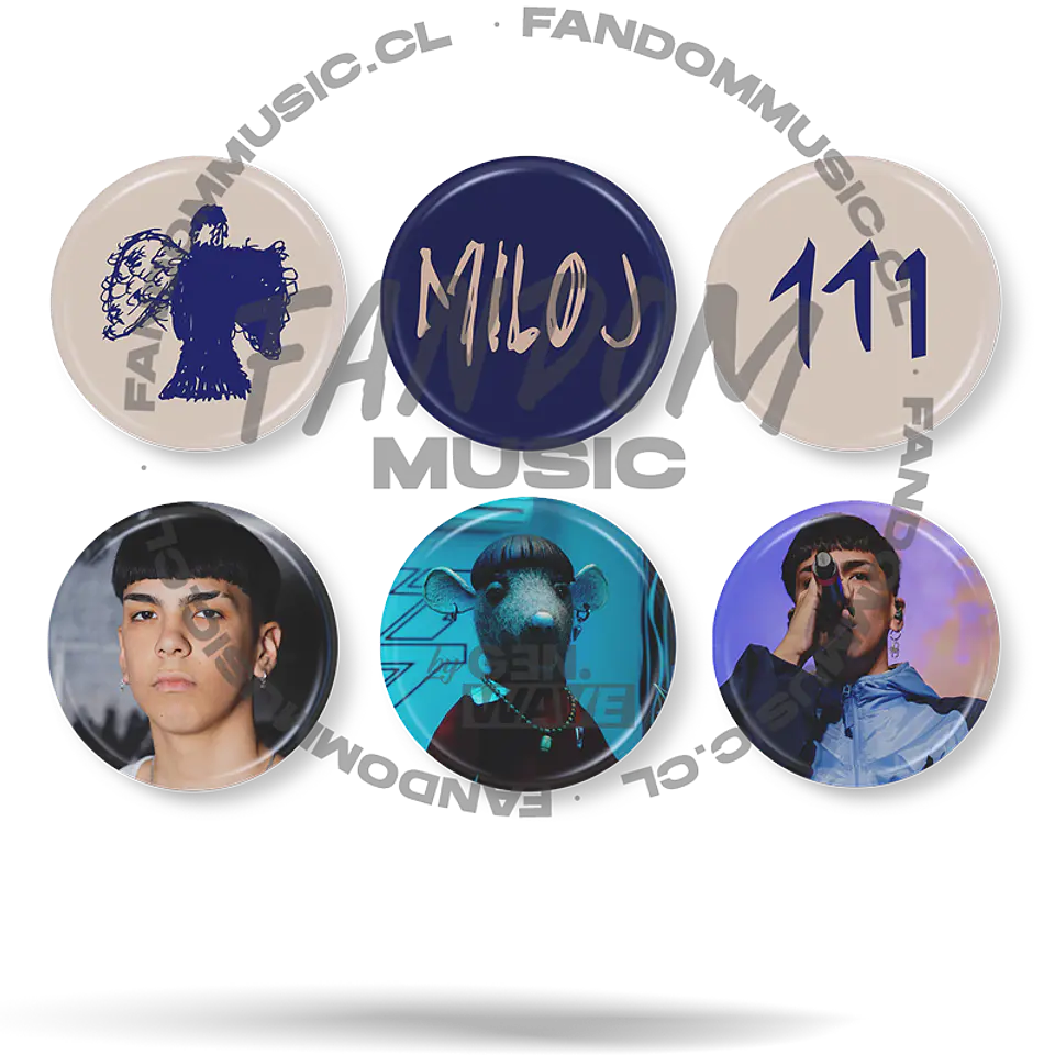 Milo J · Set 01 de 6 Chapitas 1