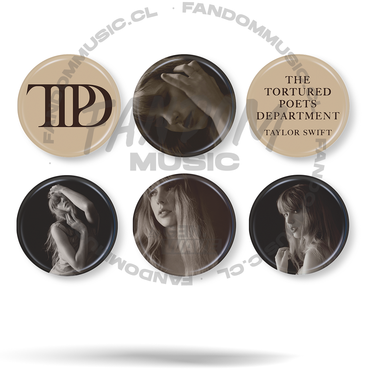 Taylor Swift · TTPD Set 01 de 6 Chapitas