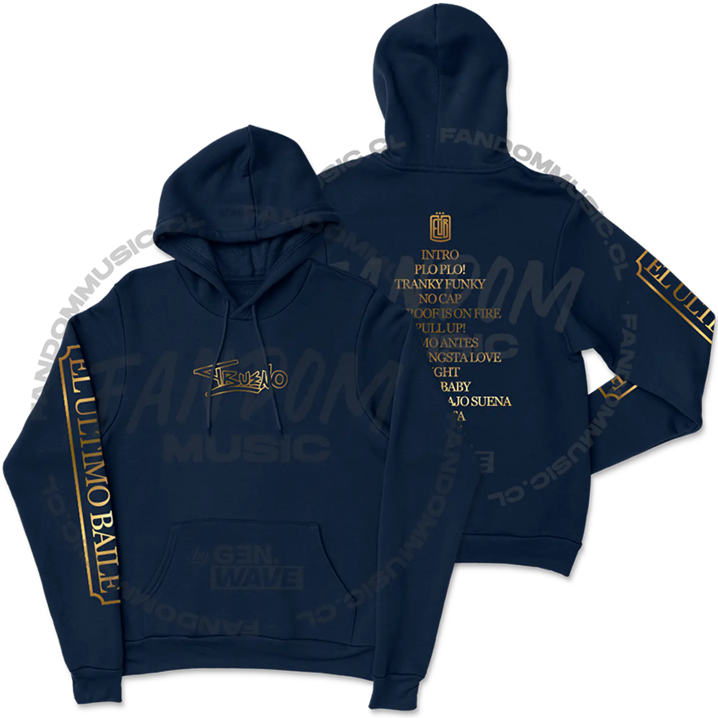 Trueno · E.U.B Tracklist Gold Hoodie 1