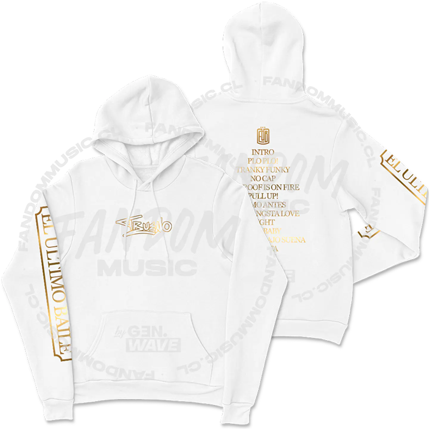 Trueno · E.U.B Tracklist Gold Hoodie 2