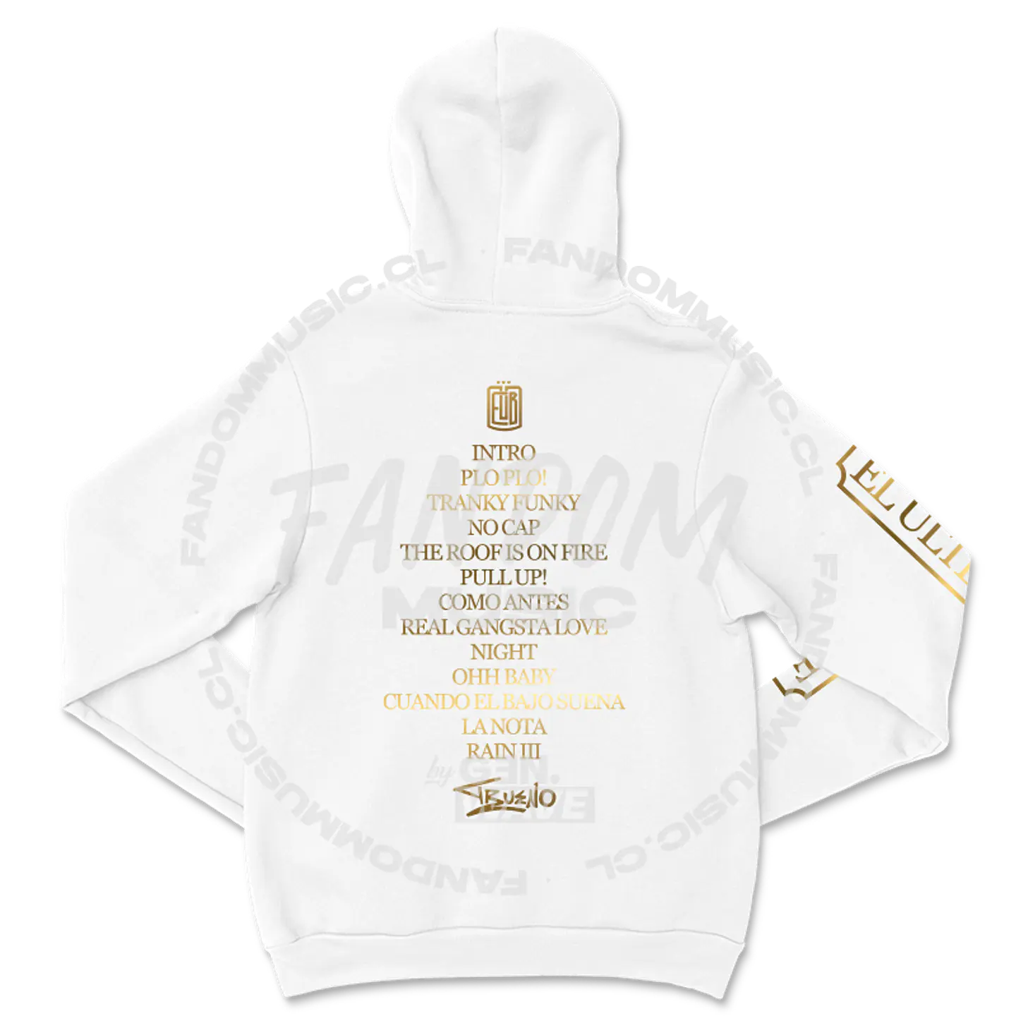 Trueno · E.U.B Tracklist Gold Hoodie 6