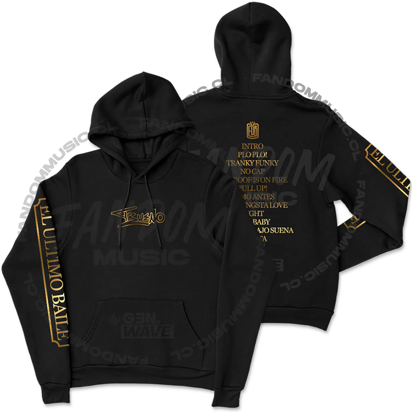 Trueno · E.U.B Tracklist Gold Hoodie 3