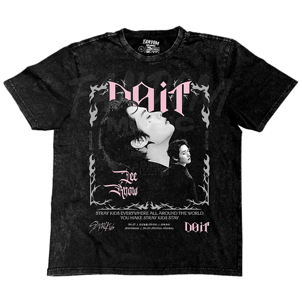 Stray Kids · Do It / Lee Know Polera ACID WASH 1