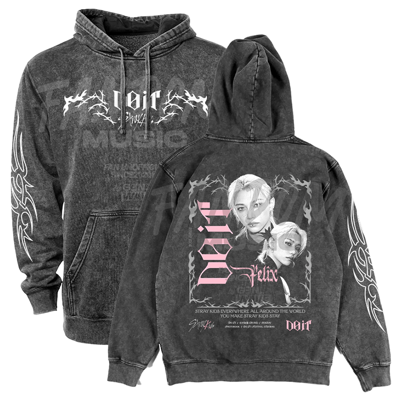Stray Kids · Do It / Felix Hoodie ACID WASH