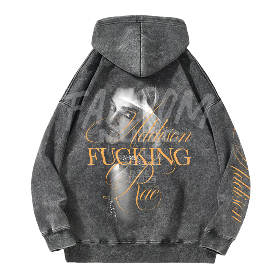Addison Rae · Addison F Rae Hoodie Acid Wash 2