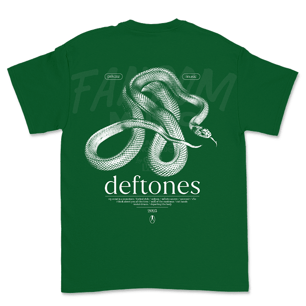 Deftones · Track List PM Polera 4