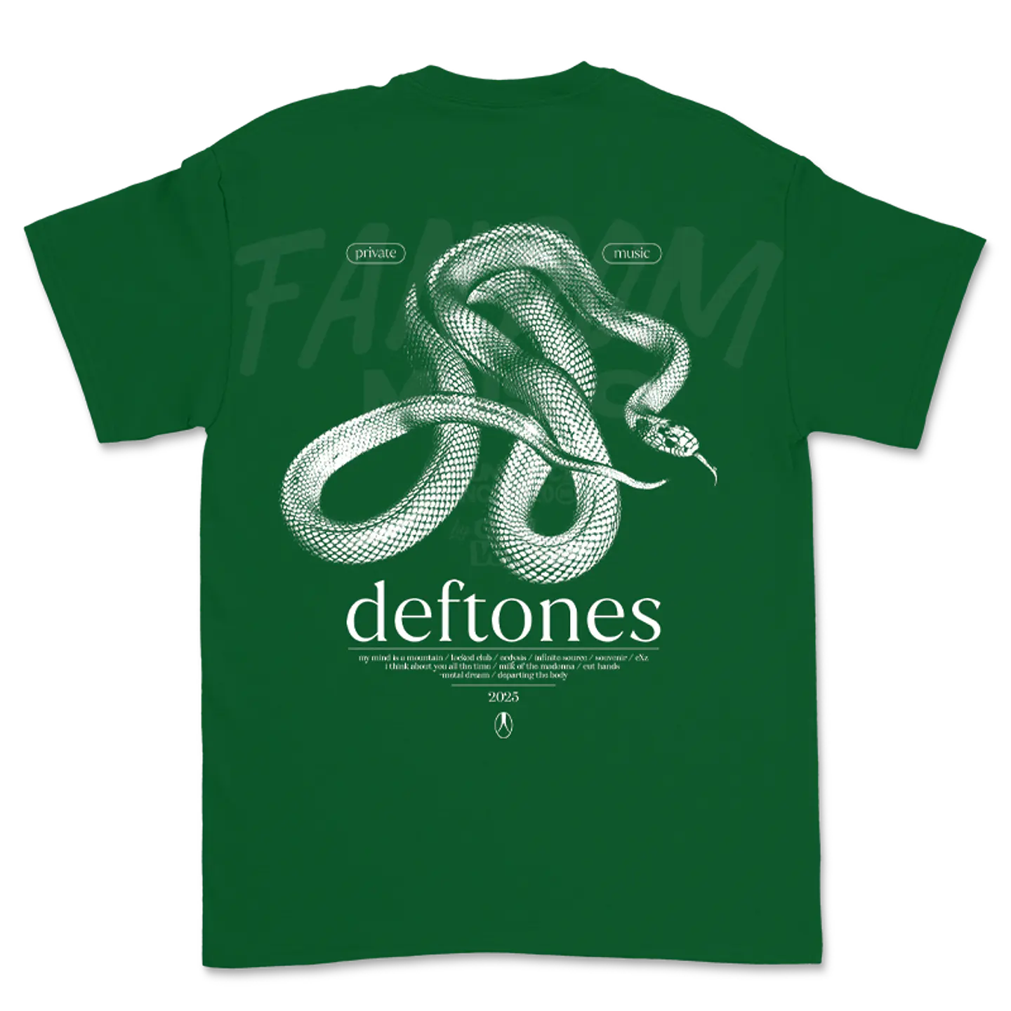 Deftones · Track List PM Polera 4