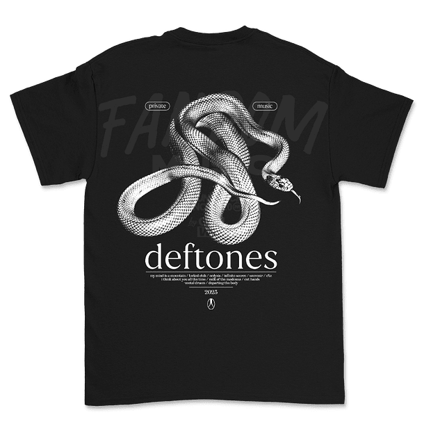 Deftones · Track List PM Polera 5