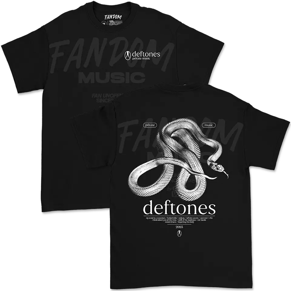 Deftones · Track List PM Polera 2