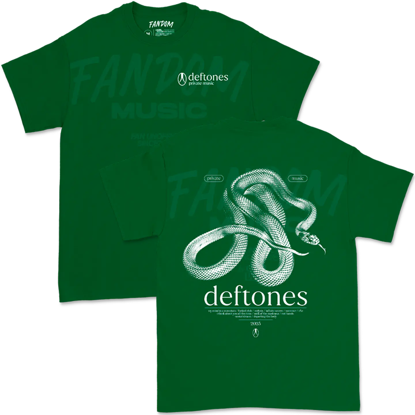 Deftones · Track List PM Polera 1