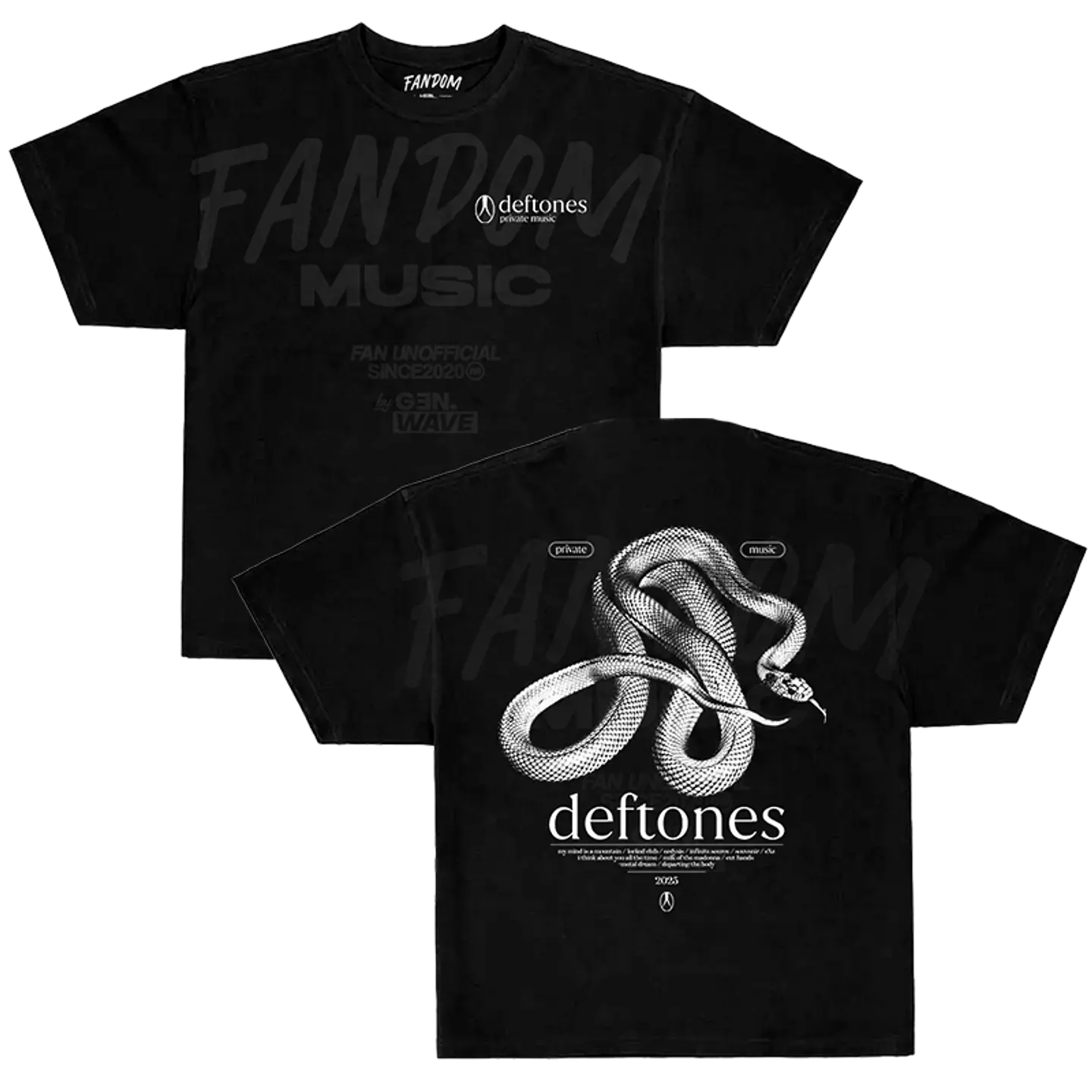 Deftones · Track List PM OVERSIZE 1