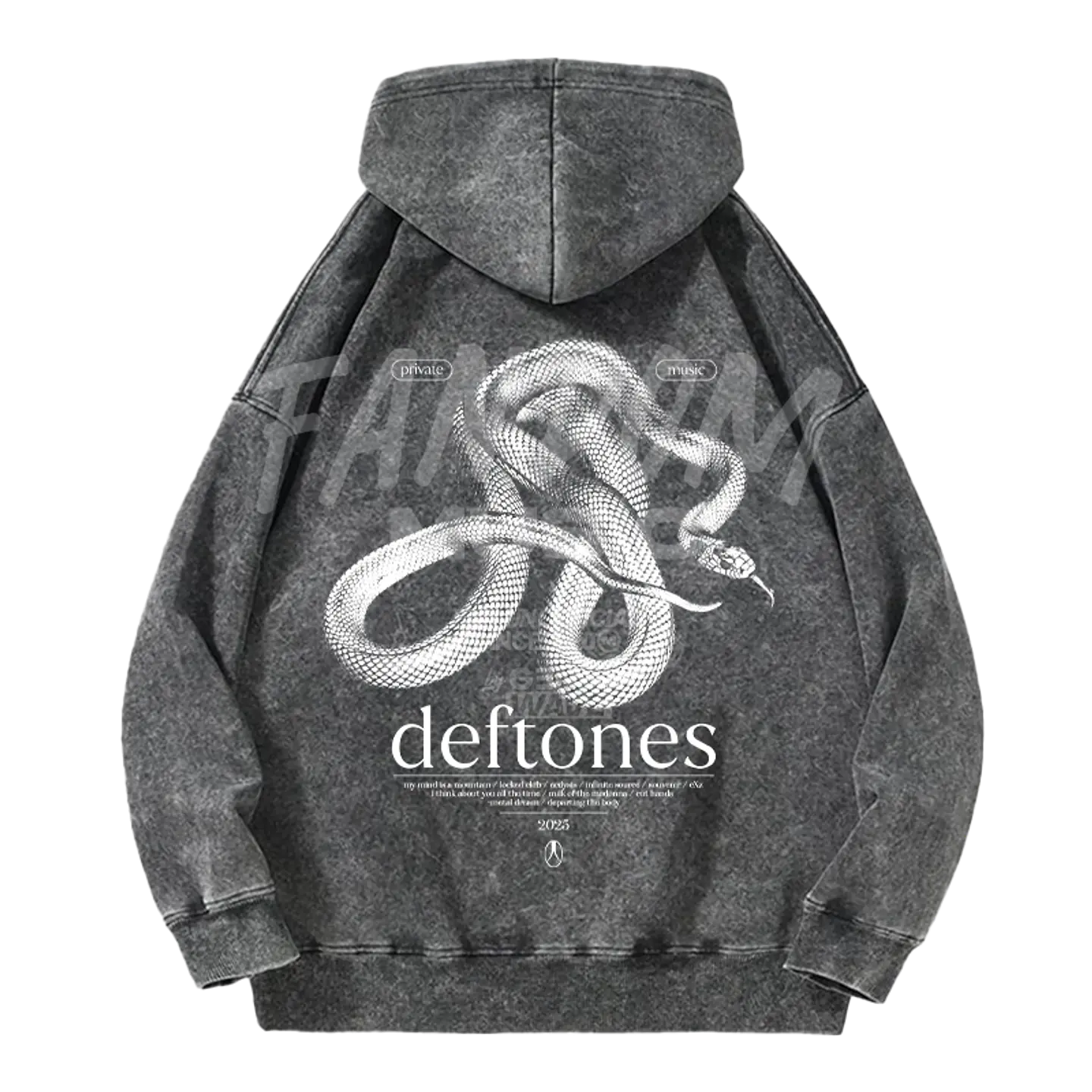 Deftones · Track List PM Hoodie Acid Wash 2