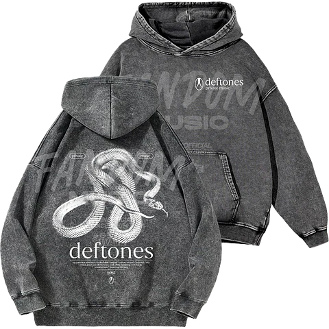Deftones · Track List PM Hoodie Acid Wash