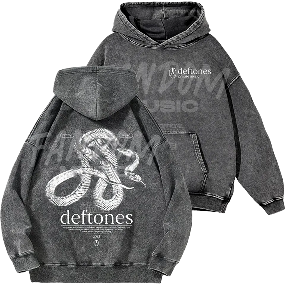 Deftones · Track List PM Hoodie Acid Wash 1