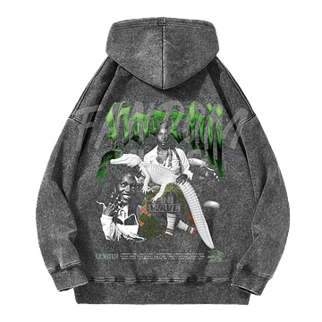 Doechii · Alligator Hoodie Acid Wash