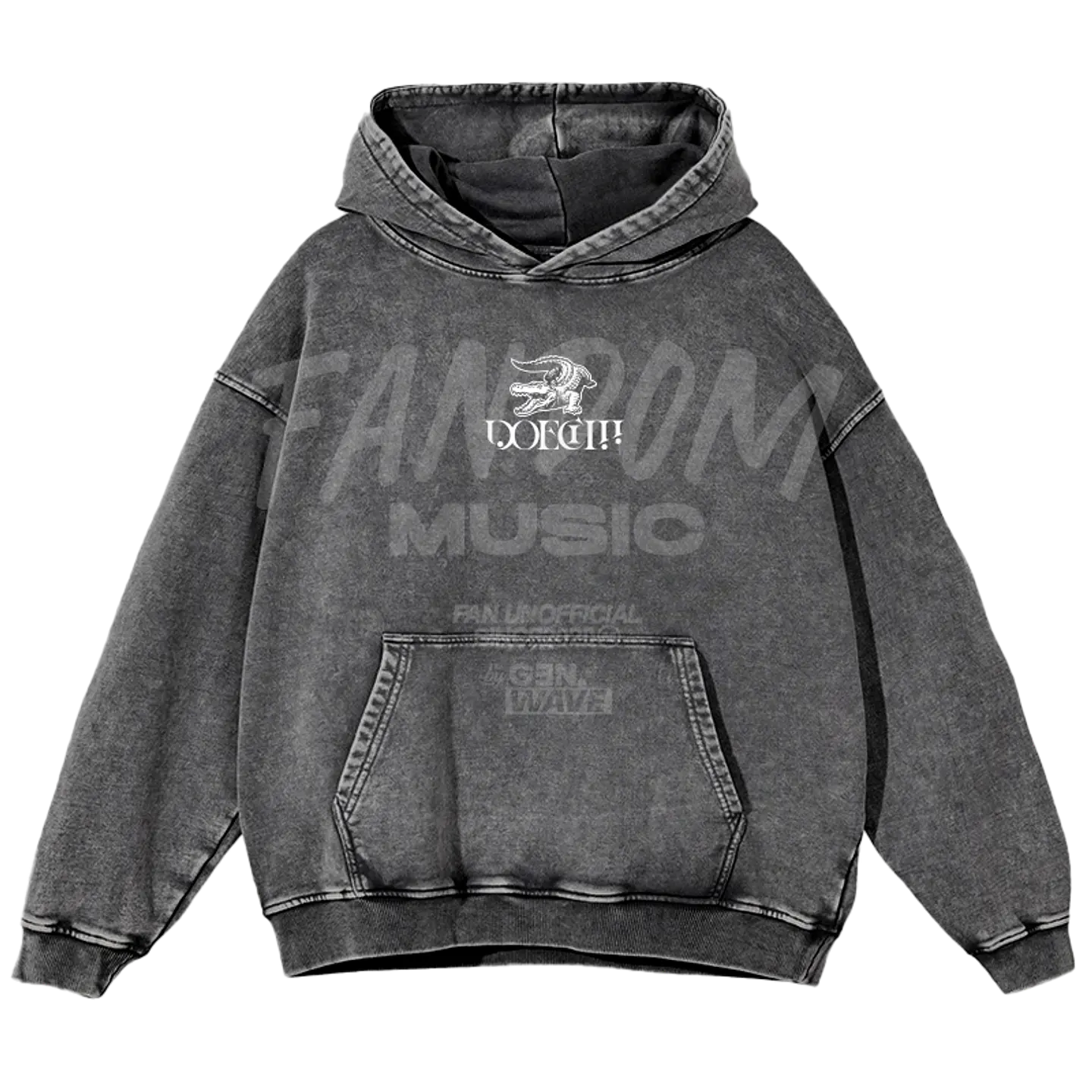 Doechii · Alligator Hoodie Acid Wash 3