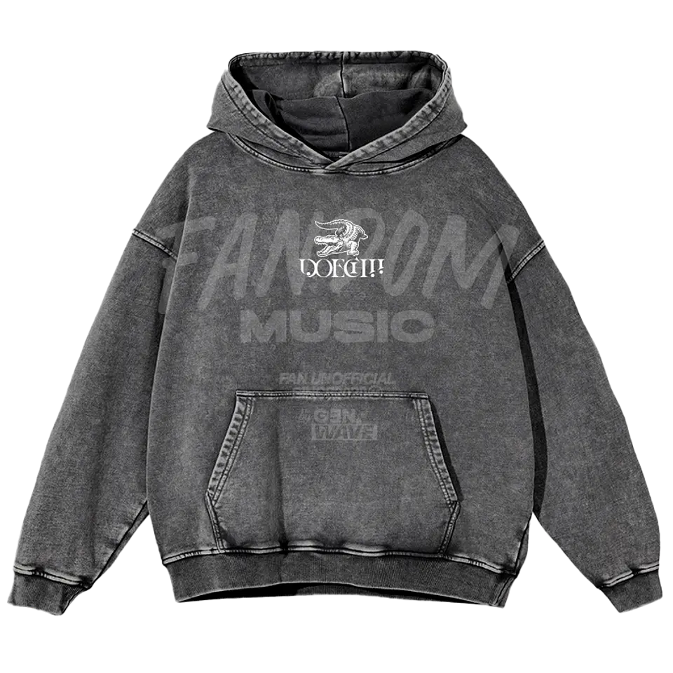 Doechii · Alligator Hoodie Acid Wash 3