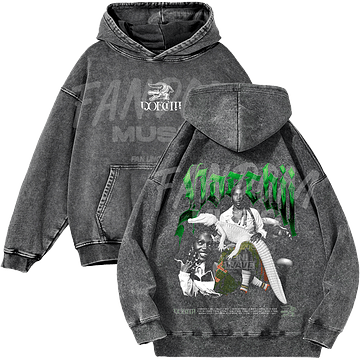 Doechii · Alligator Hoodie Acid Wash